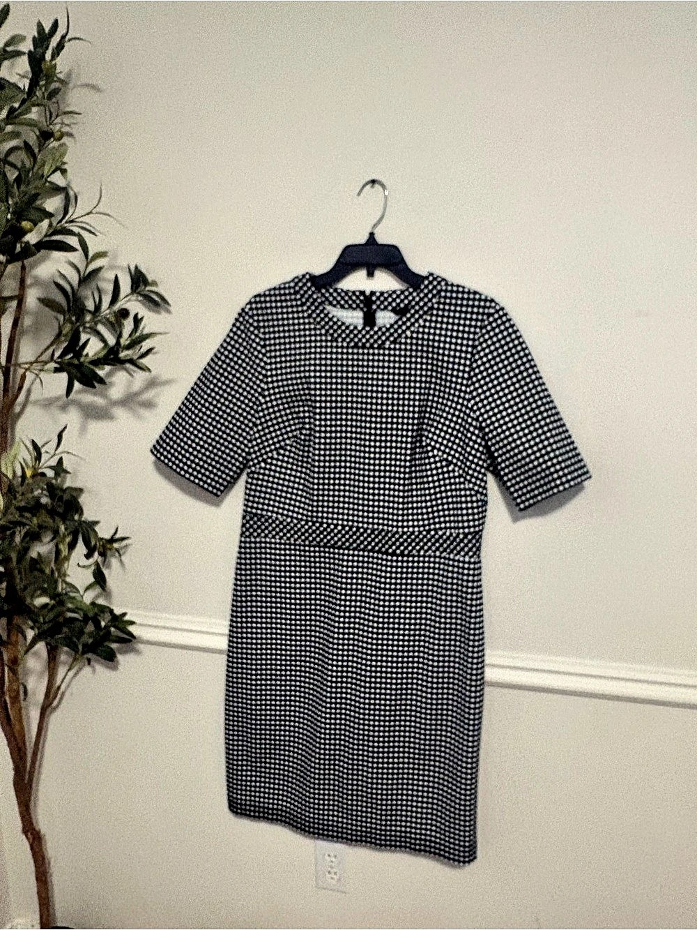 Banana Republic Gingham Sheath Dress Size 14